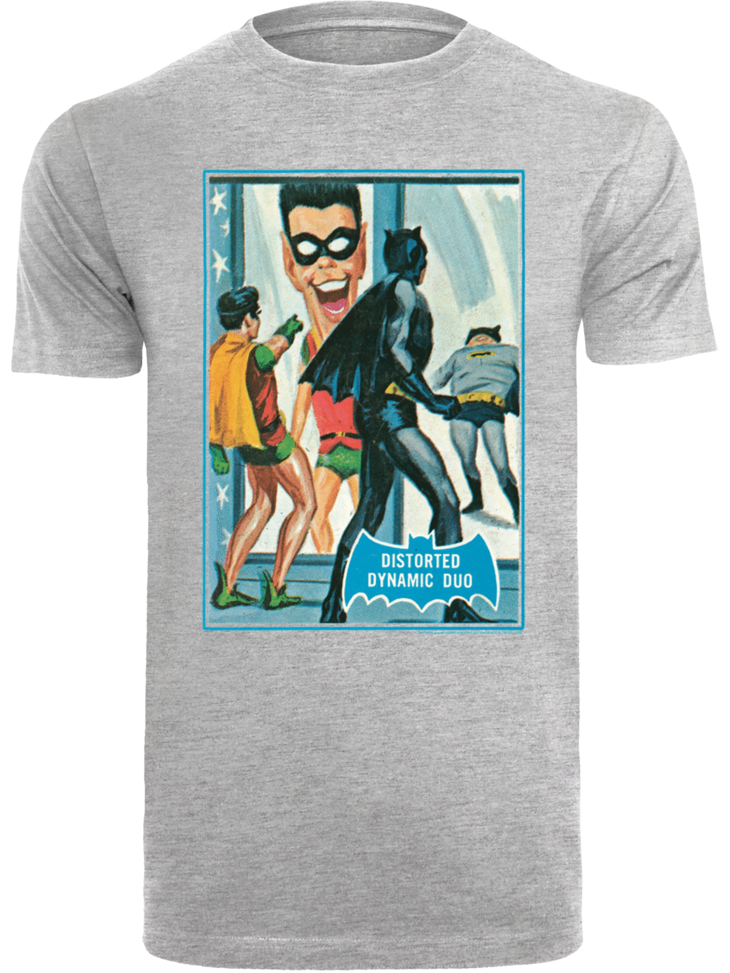 F4NT4STIC Shirt 'DC Comis Superhelden Batman TV Serie Dynamic Duo' in Grey: front