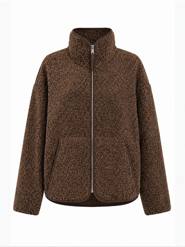 MixRay Fleece jacket 'Sweatshirts' in Brown: front