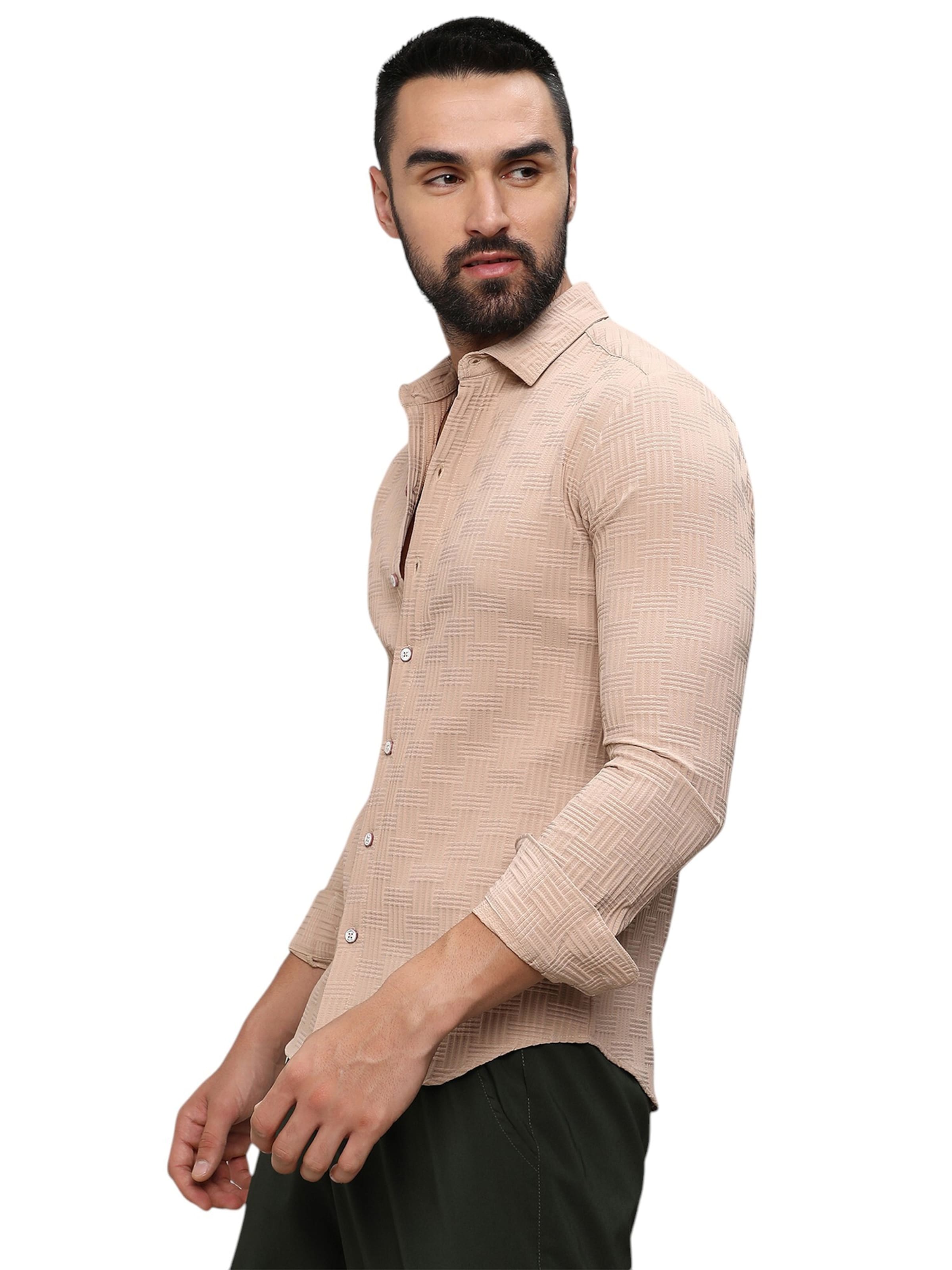 Coupe regular Chemise 'Suse' Campus Sutra en beige