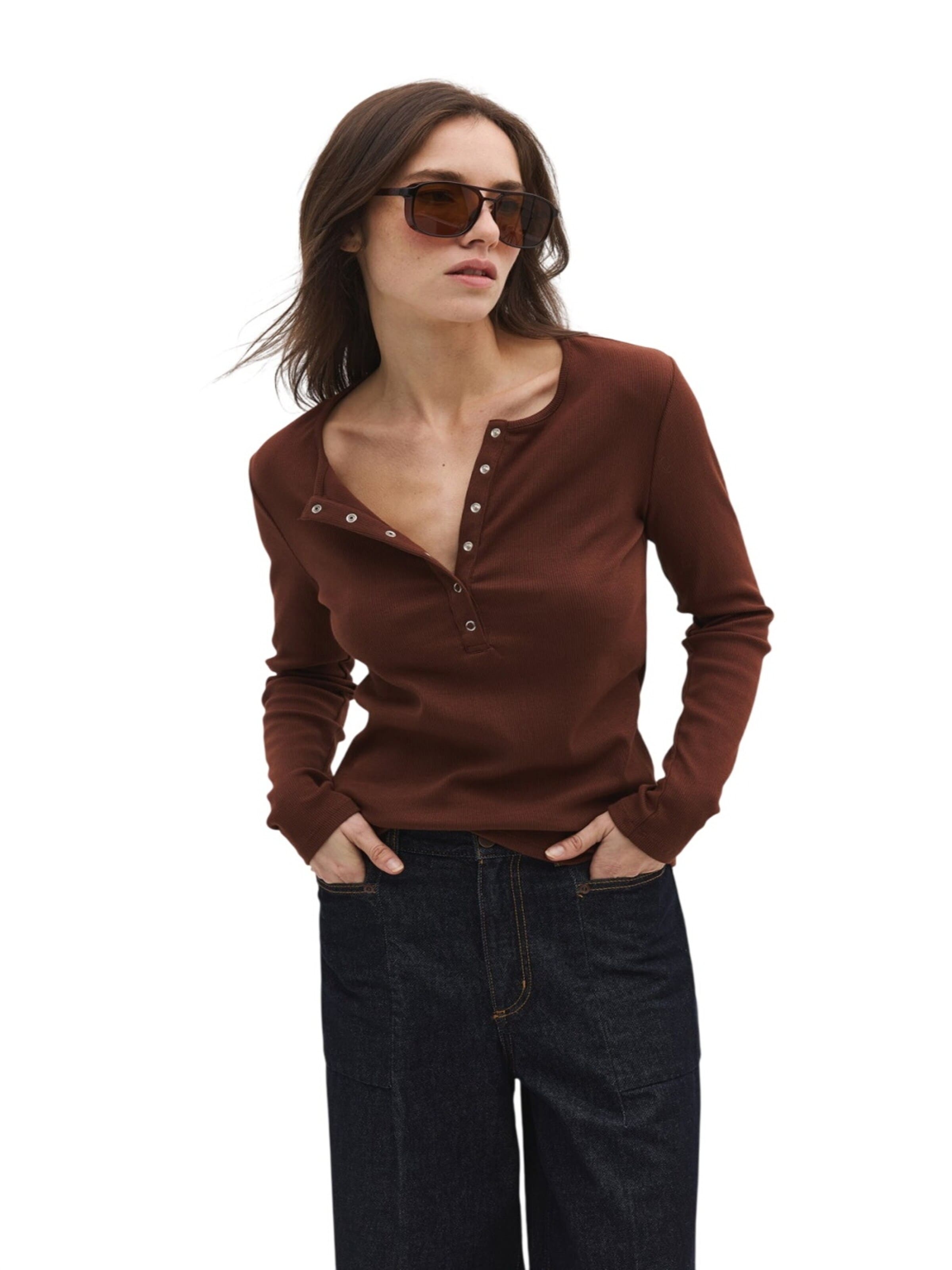 T-shirt No Matter What en marron