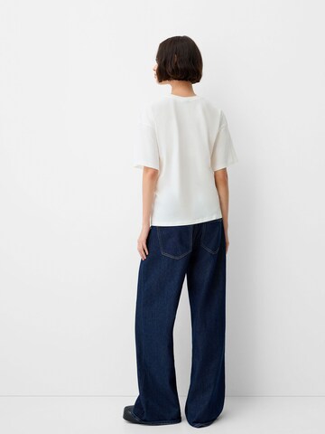 Bershka Majica | bela barva