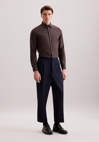Coupe slim Chemise business SEIDENSTICKER en marron