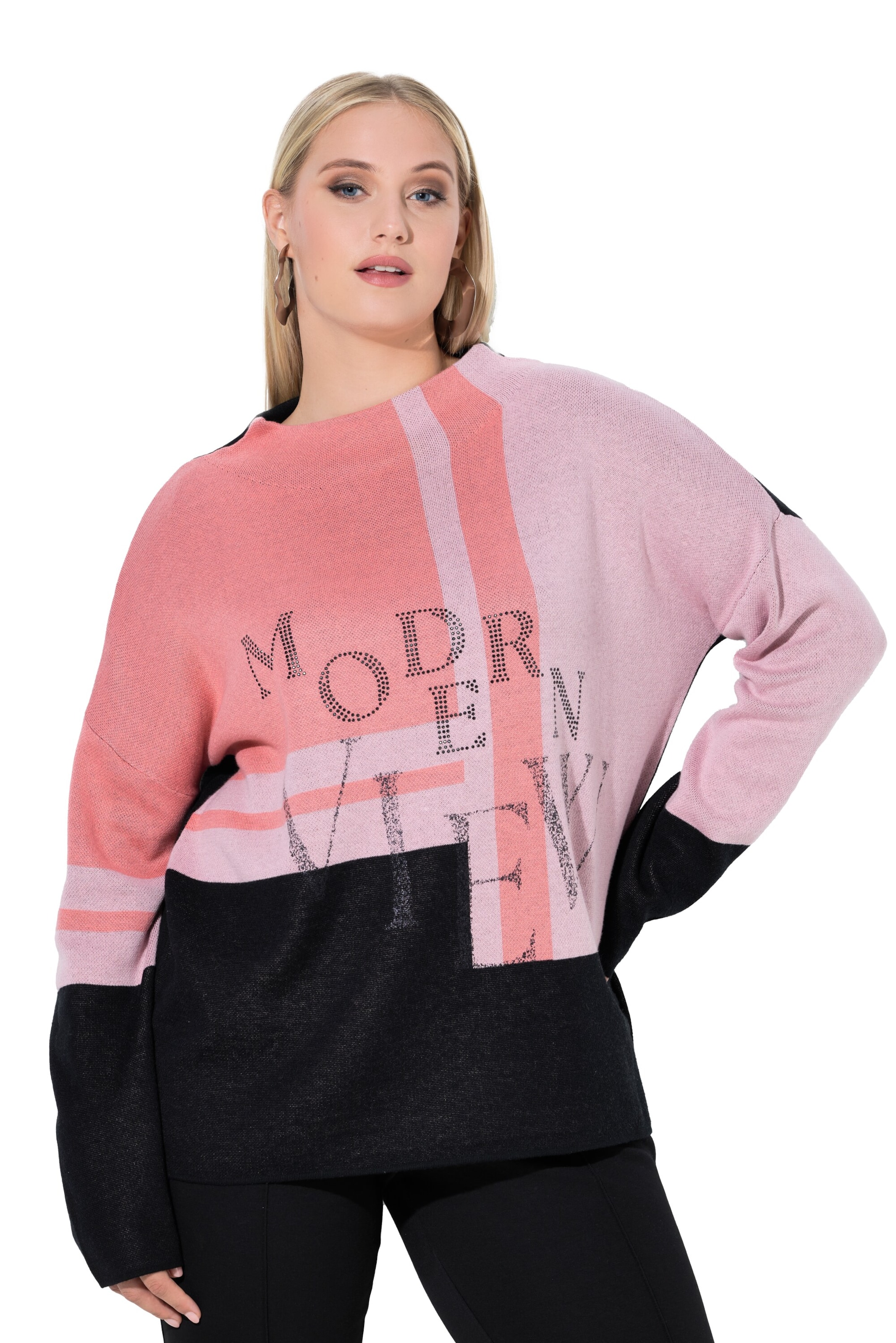 Ulla Popken Sweater in Pink: front