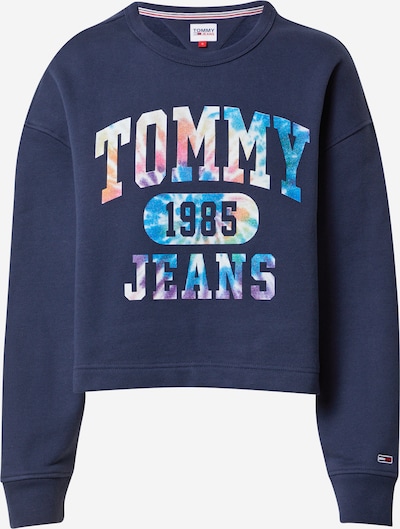 Tommy Jeans Sweat-shirt 'Tie-Dye' en bleu marine / mélange de couleurs, Vue avec produit