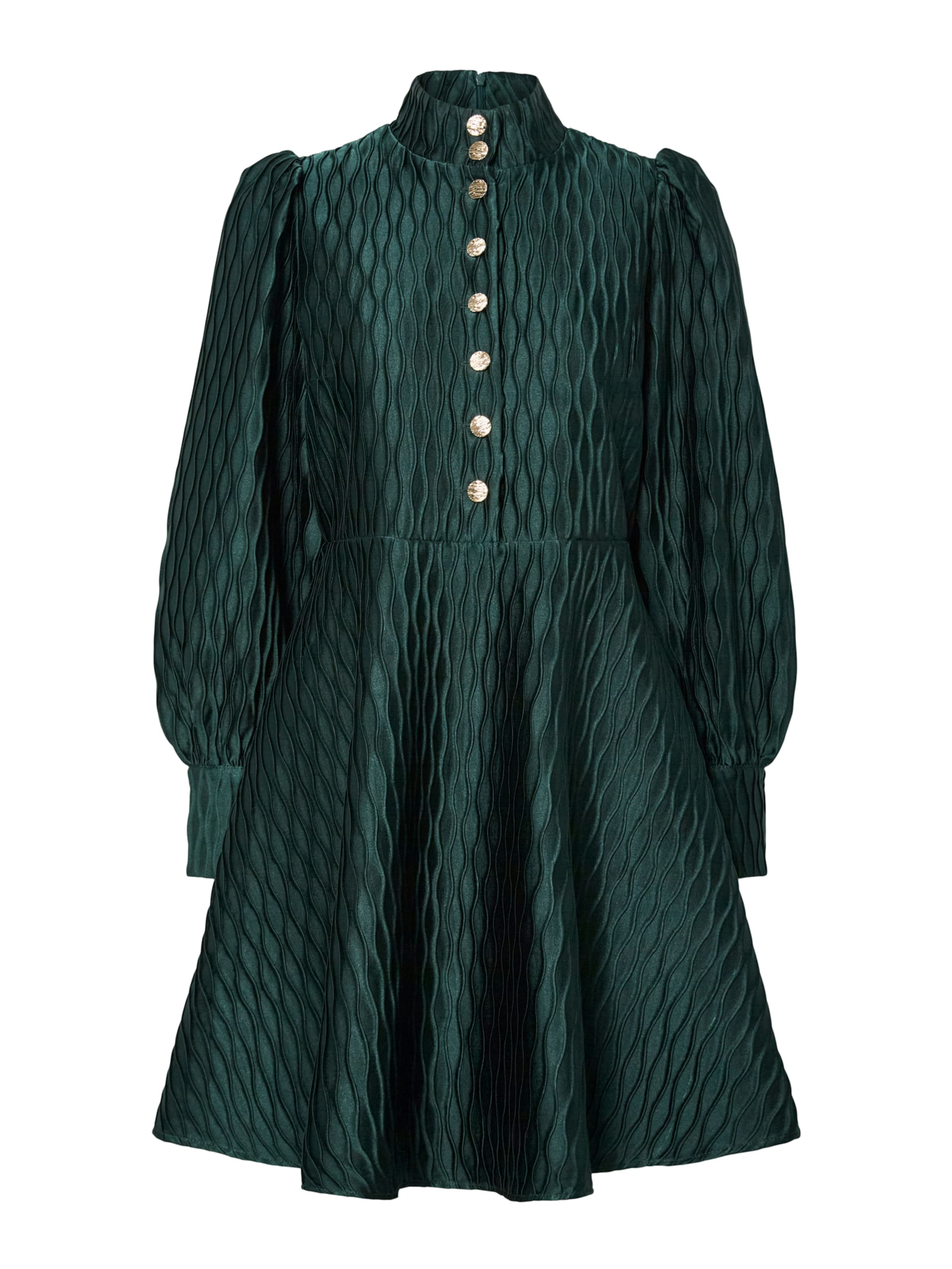 YAS Платье-рубашка 'YASRIPPLE' в Зеленый: спереди