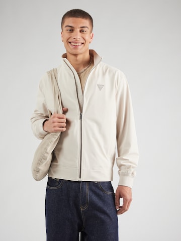 GUESS Преходно яке в сиво: отпред