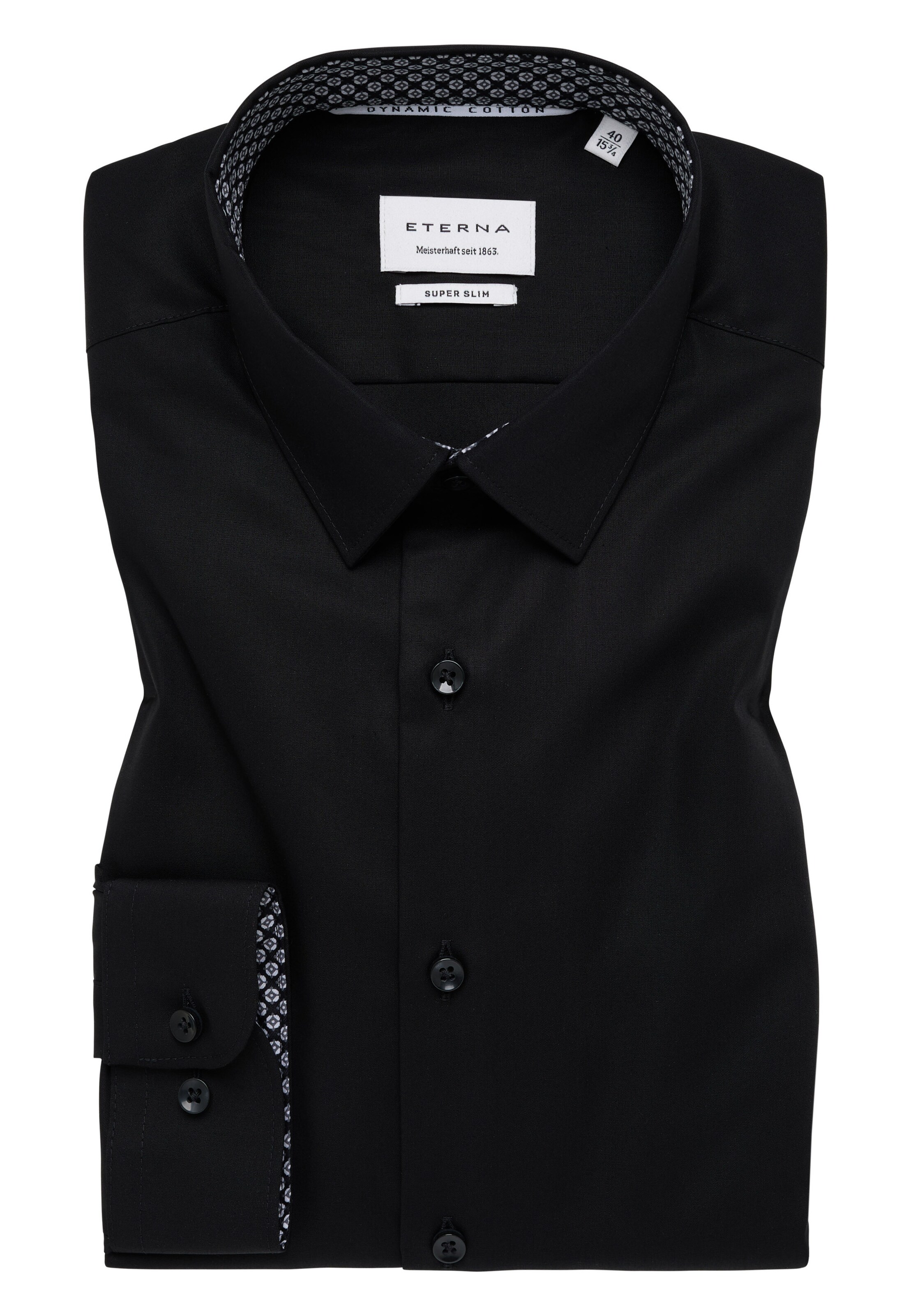 ETERNA Slim Fit Businesshemd in Schwarz