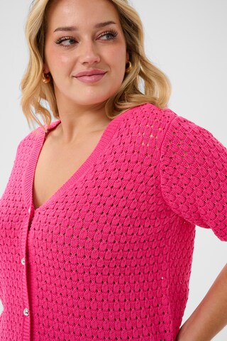KAFFE CURVE - Casaco de malha 'KCSilje' em rosa
