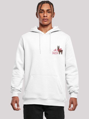 Sweat-shirt 'Christmas Deer' F4NT4STIC en blanc : devant