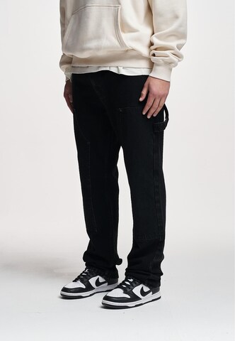Loosefit Jeans cargo 'Haldor' 2Y Studios en noir : devant