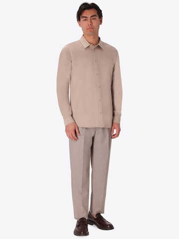 Distretto12 Regular fit Zakelijk overhemd 'Menta' in Beige