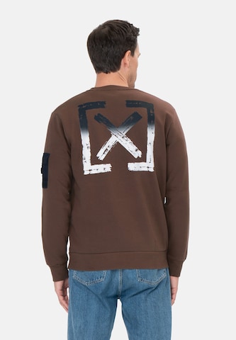 Key Largo Sweatshirt 'ELECTION' in Brown