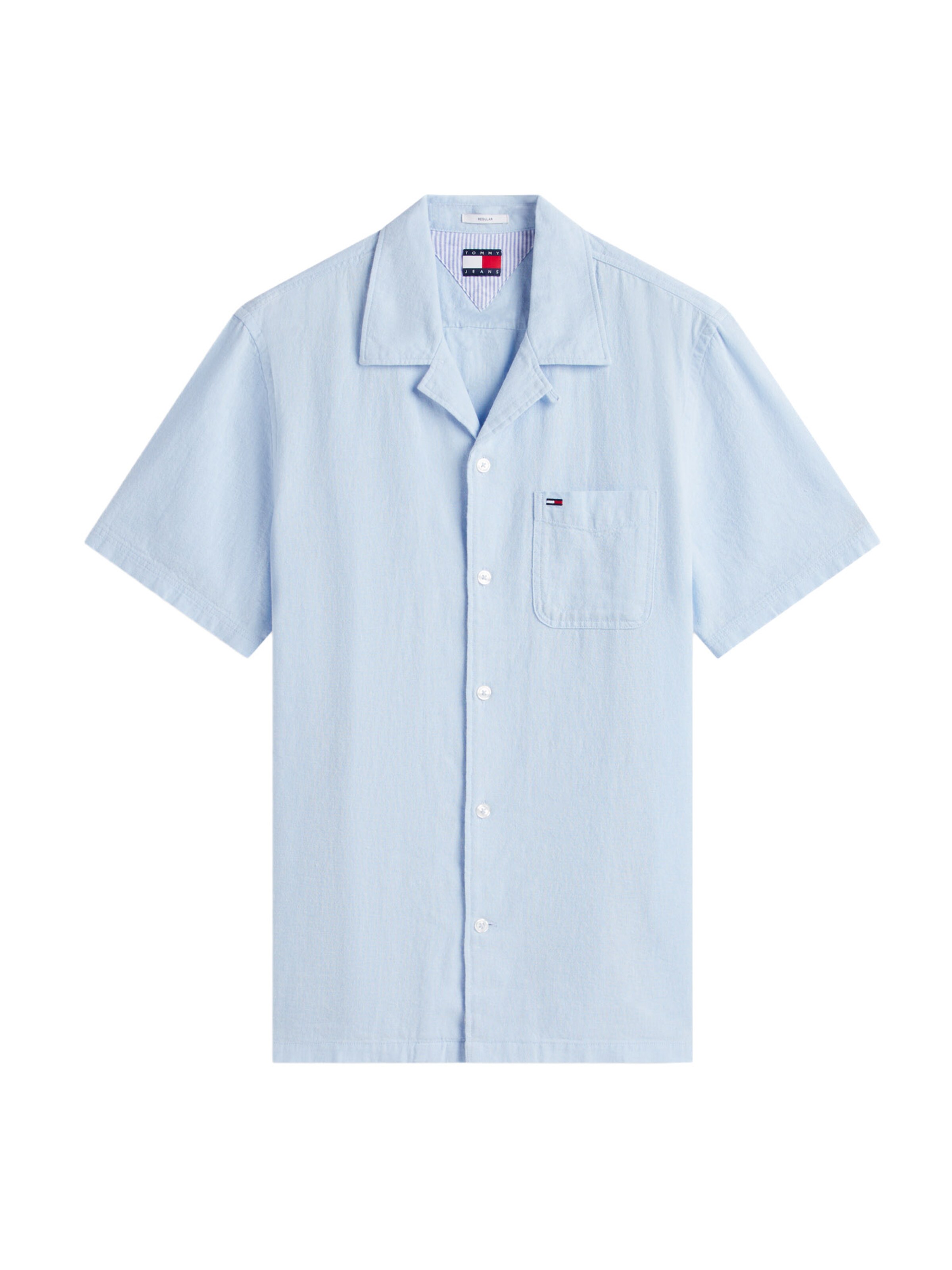 Cămașă de la Tommy Jeans pe albastru: față