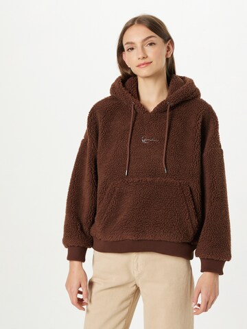 Sweat-shirt Karl Kani en marron : devant