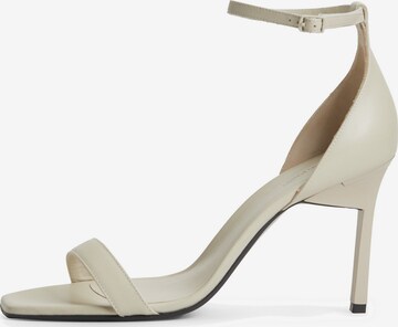Calvin Klein Strap Sandals in Grey: front