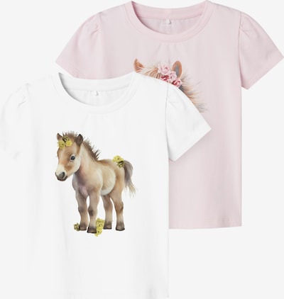 NAME IT Paita 'NMFHani' värissä ruskea / pastellinpinkki / musta / valkoinen, Tuotenäkymä