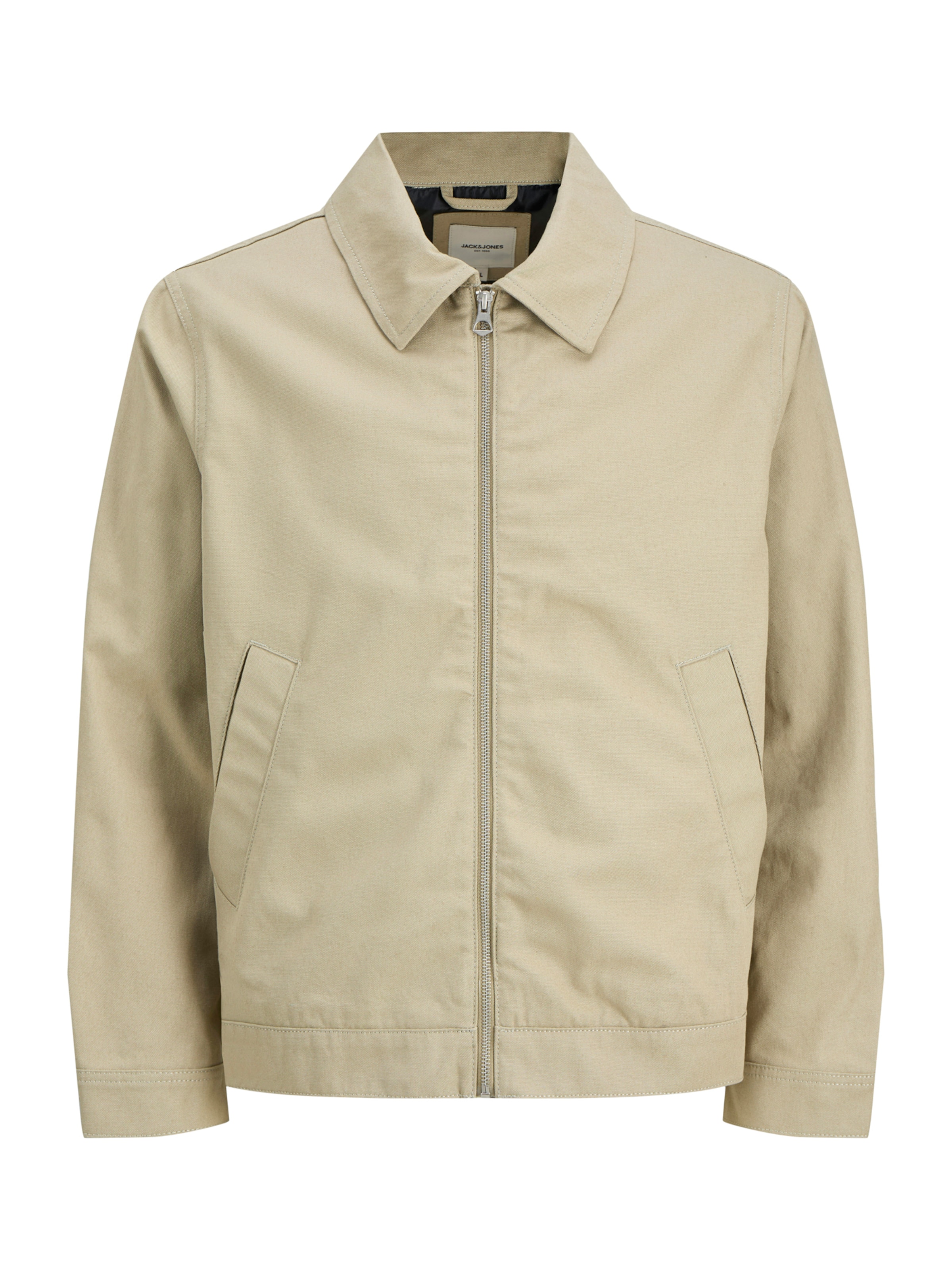 JACK & JONES Between-Season Jacket 'JWHCASEY WORKER' in Grey: front