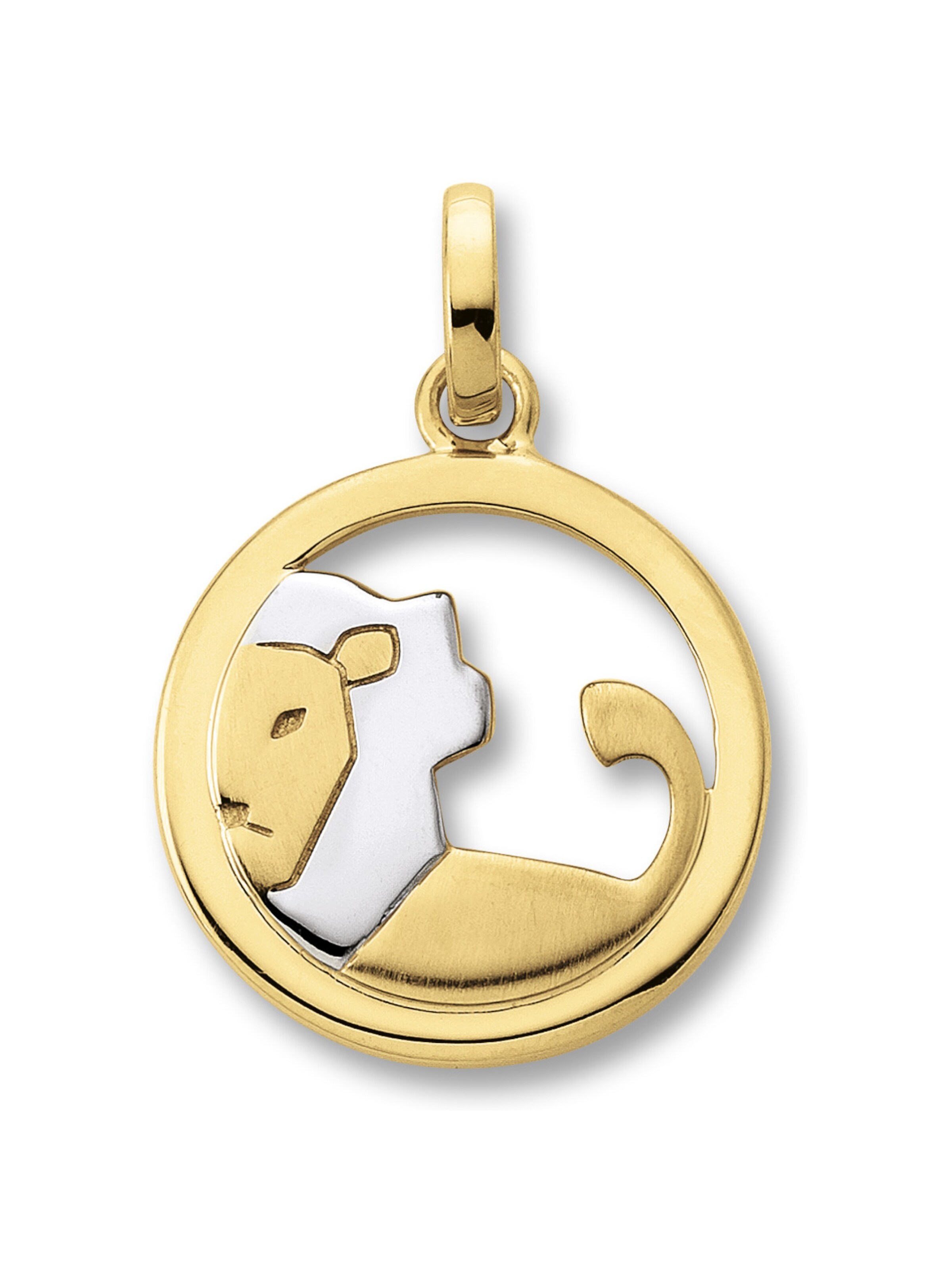 ONE ELEMENT Anhänger 'Löwe' in Gold: Vorderseite