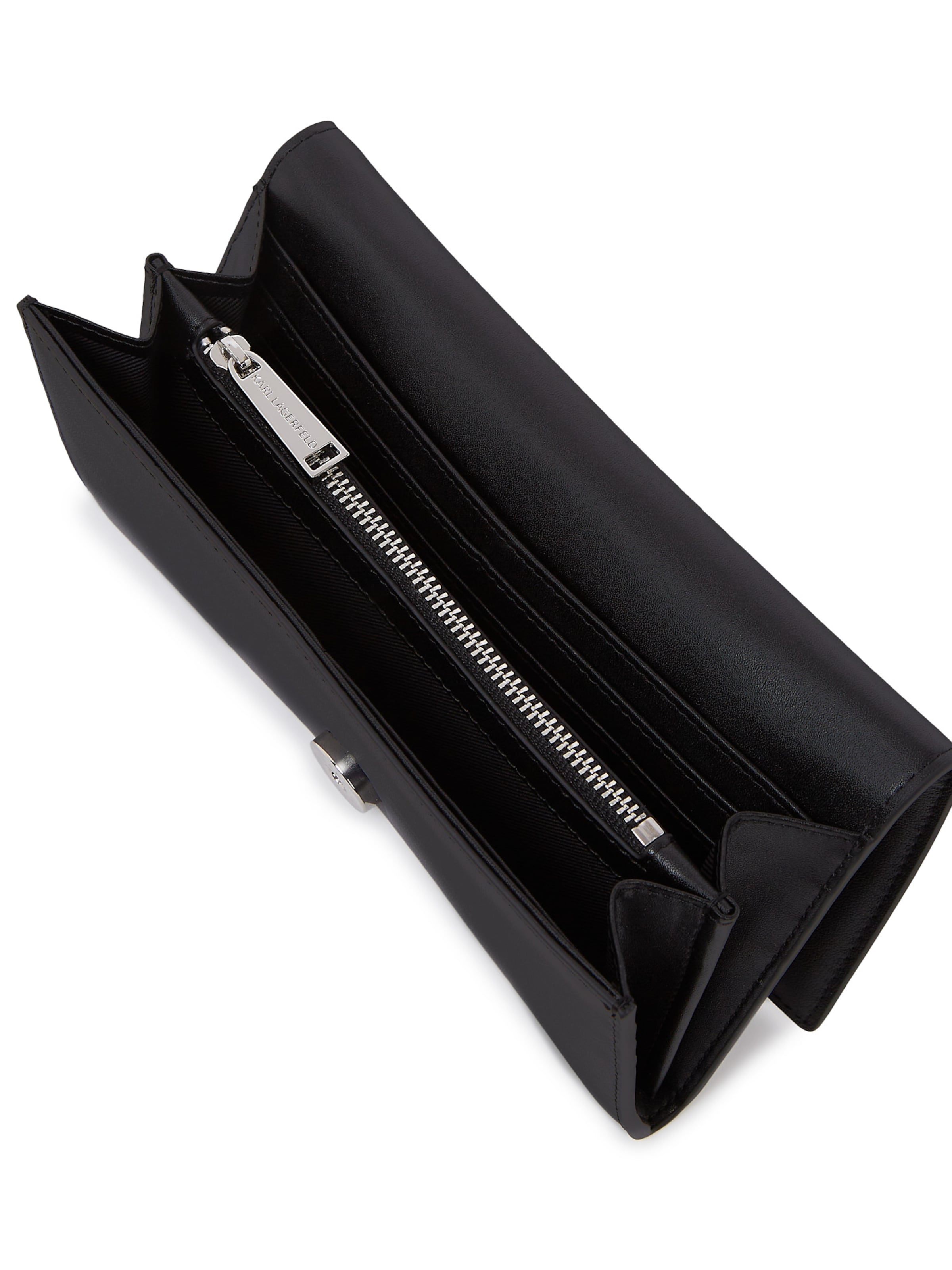 Karl Lagerfeld Portmonetka ' SIGNATURE CONTINENTAL FLAP ' w kolorze czarny