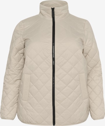 KAFFE CURVE Tussenjas 'Moreen' in Beige: voorkant