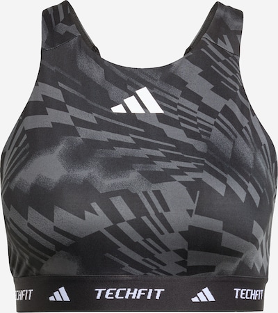 ADIDAS PERFORMANCE Sporta krūšturis, krāsa - pelēks / melns / balts, Preces skats
