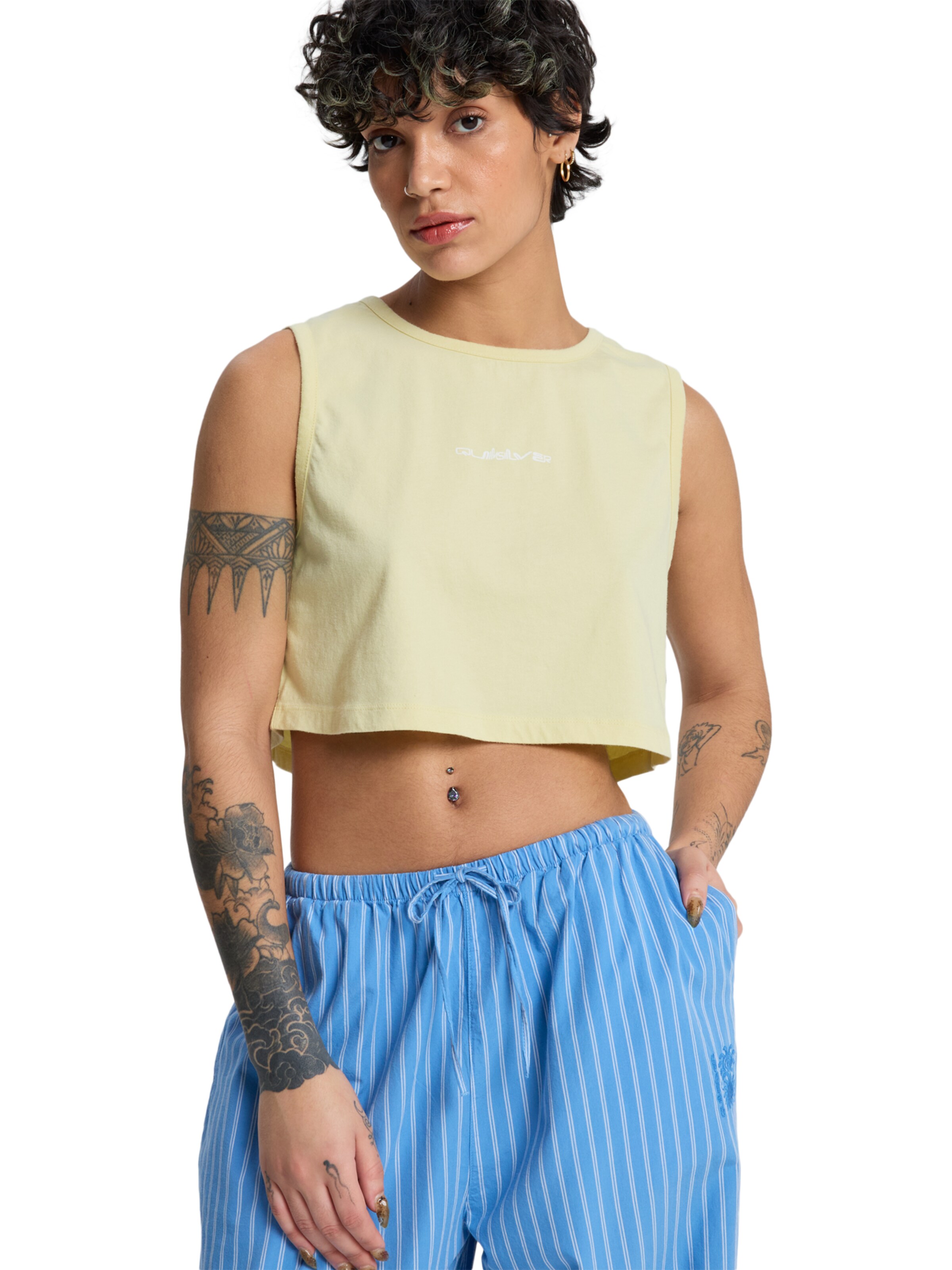 QUIKSILVER Top 'Extra' in Yellow: front
