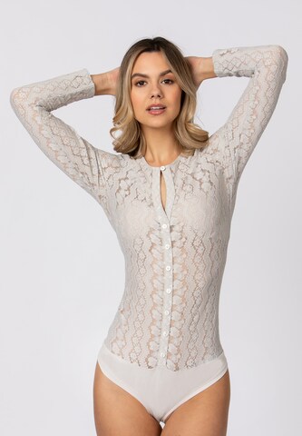 STOCKERPOINT Blouse bodysuit 'Dani' in Beige: front