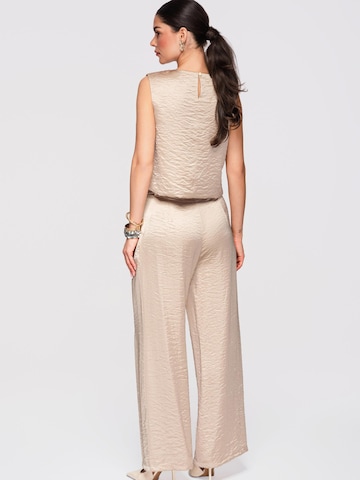 Ombre Wide leg Broek in Beige