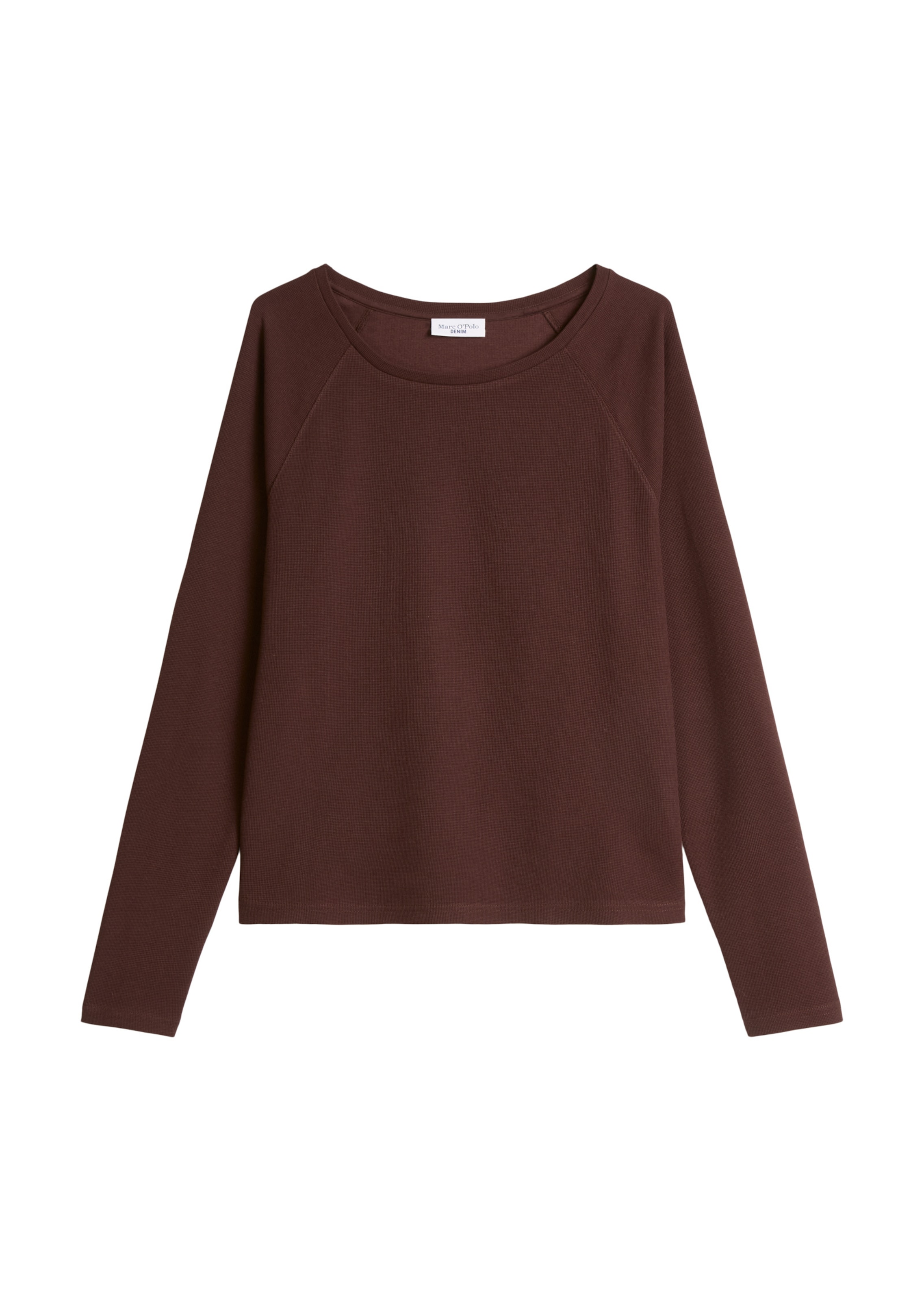 Marc O'Polo DENIM T-shirt en S en brun foncé, Vue avec produit