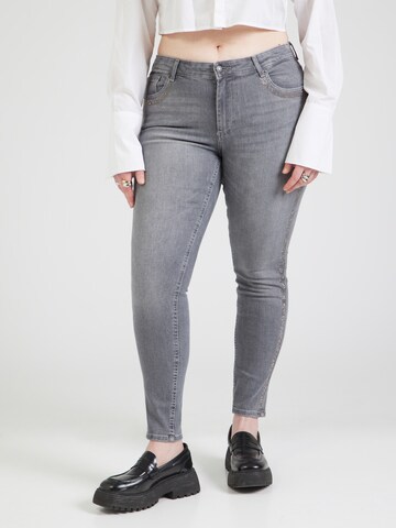 ONLY Carmakoma Skinny Jeans 'CARWilly' in Grey: front