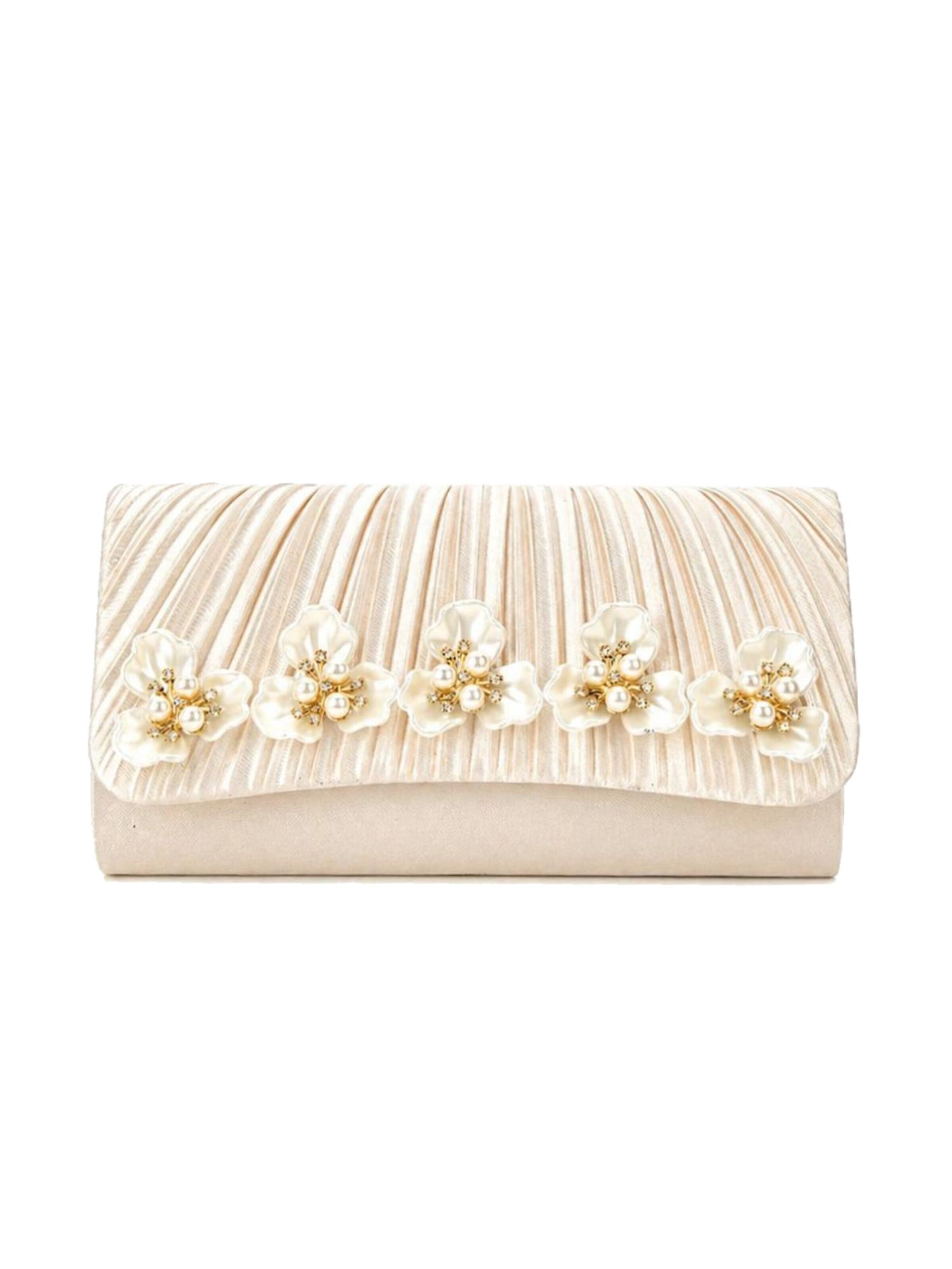 Tomshop24-7 Clutch 'Camellia' in Beige: front