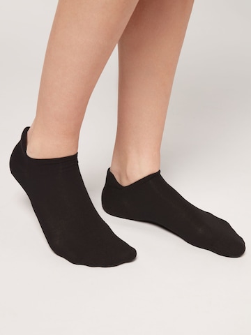 CALZEDONIA Ankle Socks in Black: front