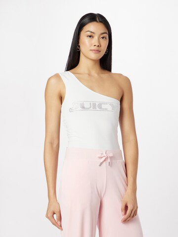 Juicy Couture Top 'DIGI' in Wit: voorkant