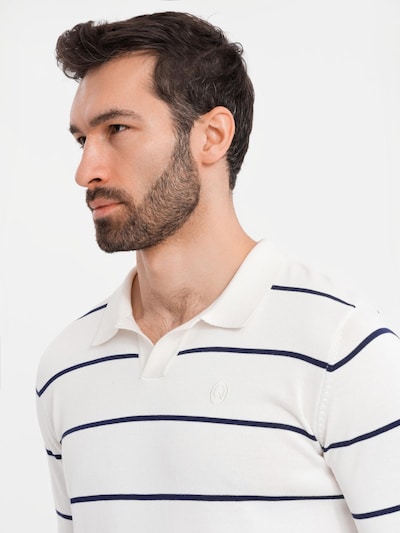 Ombre Shirt 'OM-POLS-0146' in Navy / White, Item view