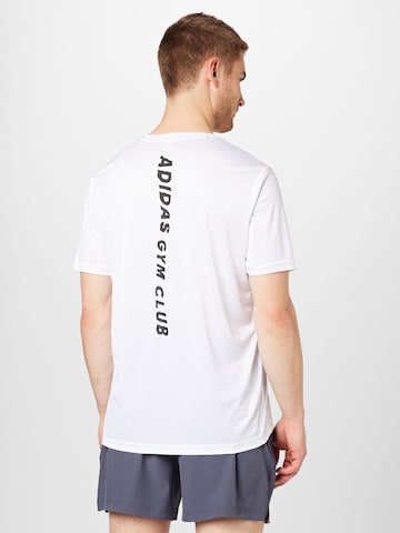 balta ADIDAS PERFORMANCE Sportiniai marškinėliai 'Hiit Slogan'