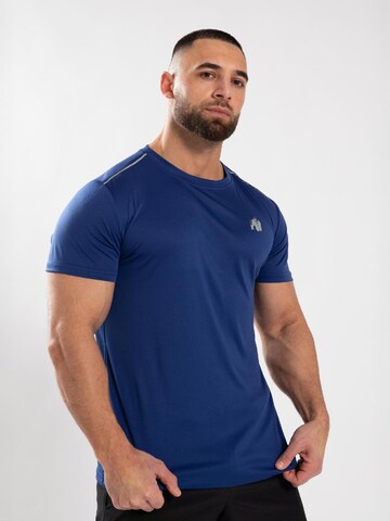 T-Shirt fonctionnel 'Easton' Gorilla Wear en bleu : devant