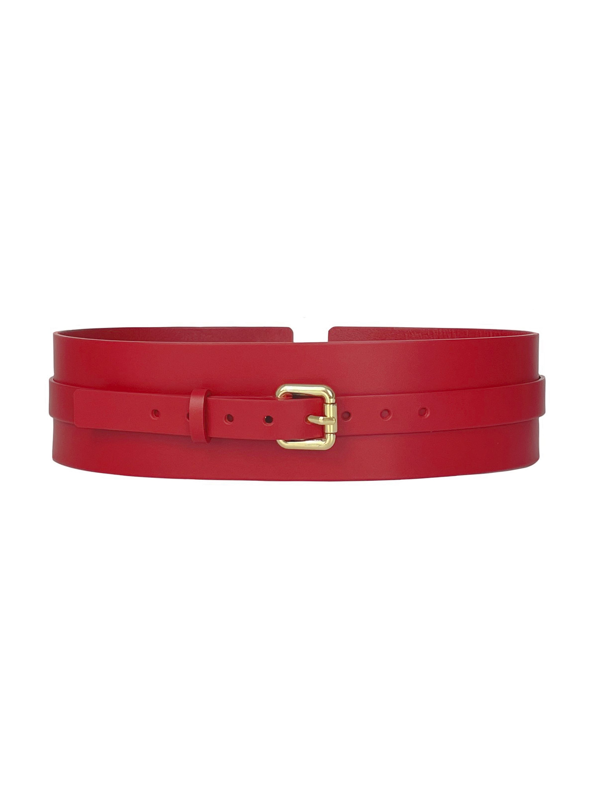 Haute Cuir Belt 'Athea' in Red: front