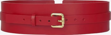 Haute Cuir Bælte 'Athea' i rød: forside
