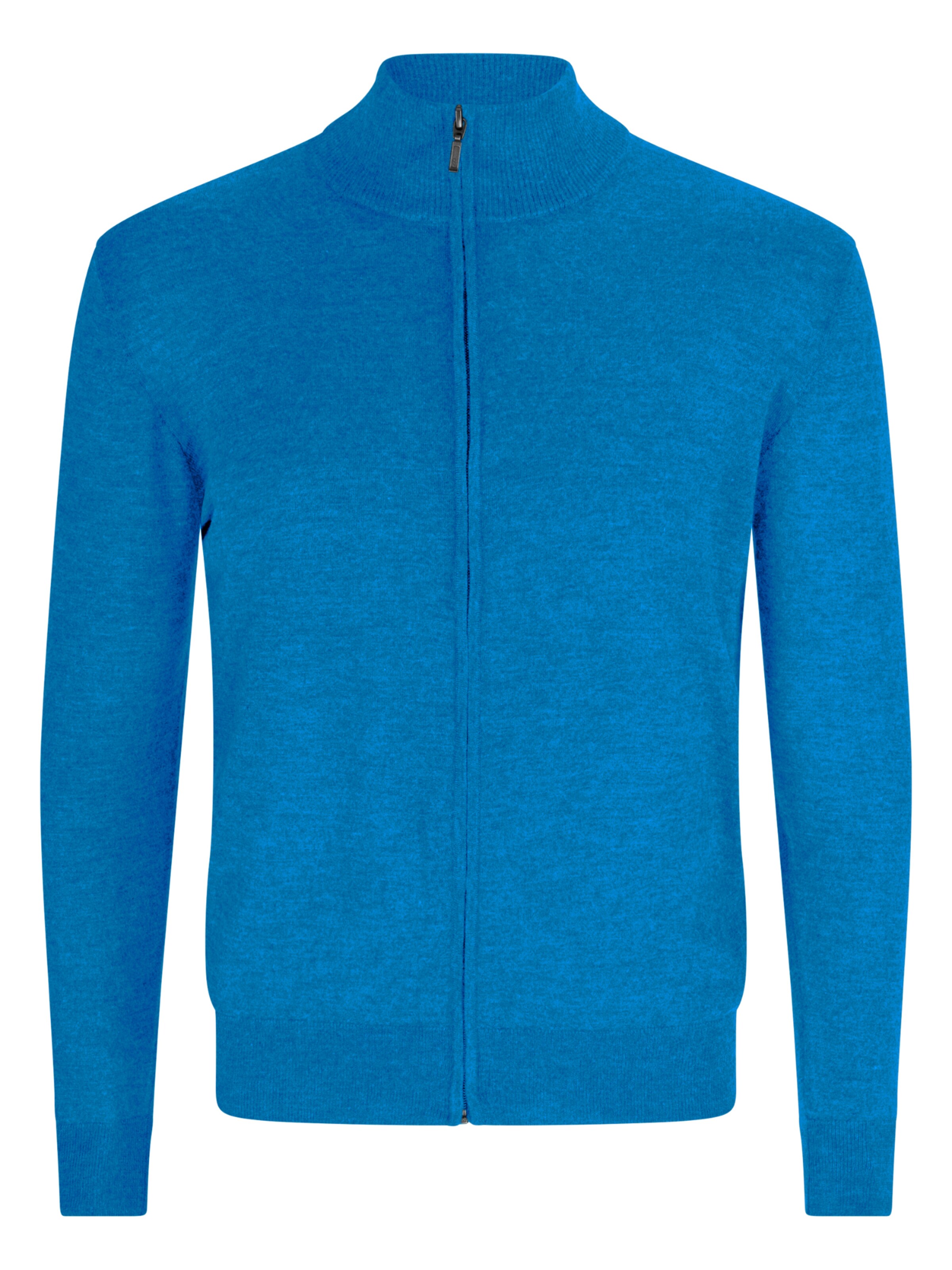 CASH-MERE.CH Knit cardigan in Blue: front