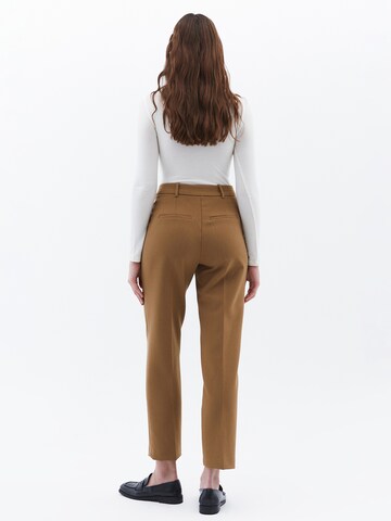 OXXO Tapered Trousers with creases in Brown
