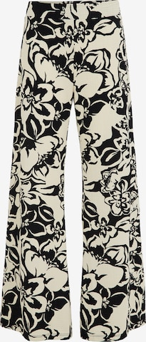 WE Fashion Loose fit Trousers in Black: front