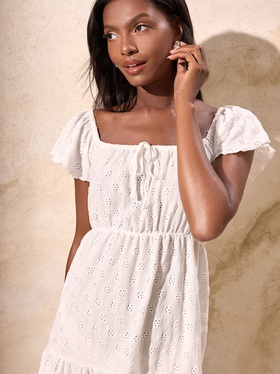 Lipsy Obleka | volneno bela barva, Prikaz izdelka