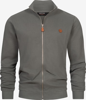 INDICODE JEANS Sweat jacket 'Guadalupe' in Grey: front