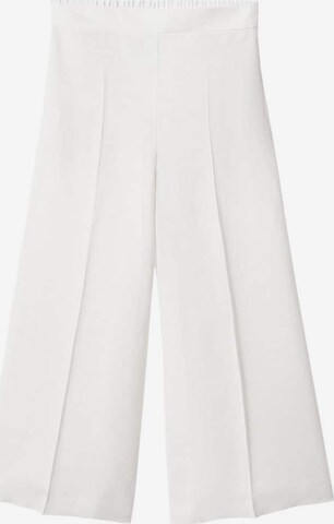 Pantalon à plis 'LOTE' MANGO en blanc : devant