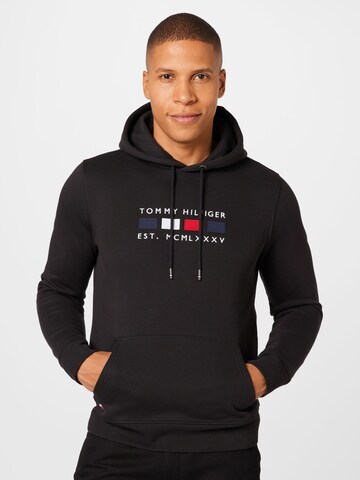 TOMMY HILFIGER Sweatshirt in Black: front