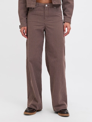 Wide Leg Pantalon 'JXAmy' JJXX en marron : devant