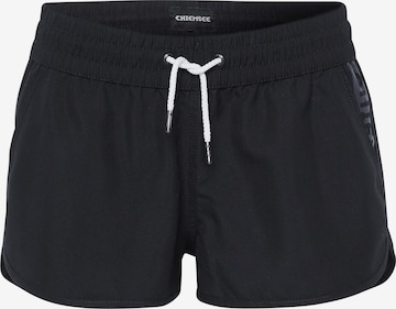 CHIEMSEE Regular Board Shorts in Black: front