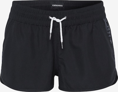 CHIEMSEE Badeshorts in schwarz / weiß, Produktansicht