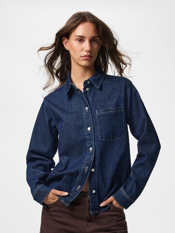 Camicia da donna 'PCSilke' di PIECES in blu