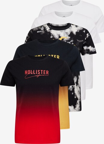 HOLLISTER Тениска в черно: отпред